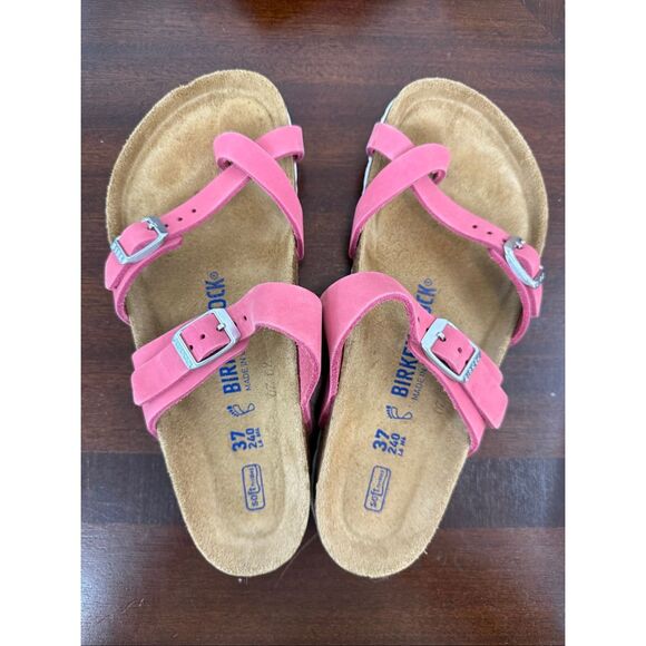 Birkenstock Mayari - Hot Pink Leather - Soft footbed - 37 - Picture 4 of 5